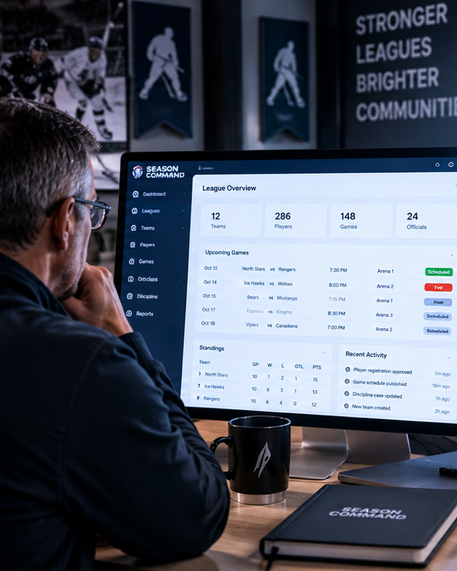 League administrator using Season Command